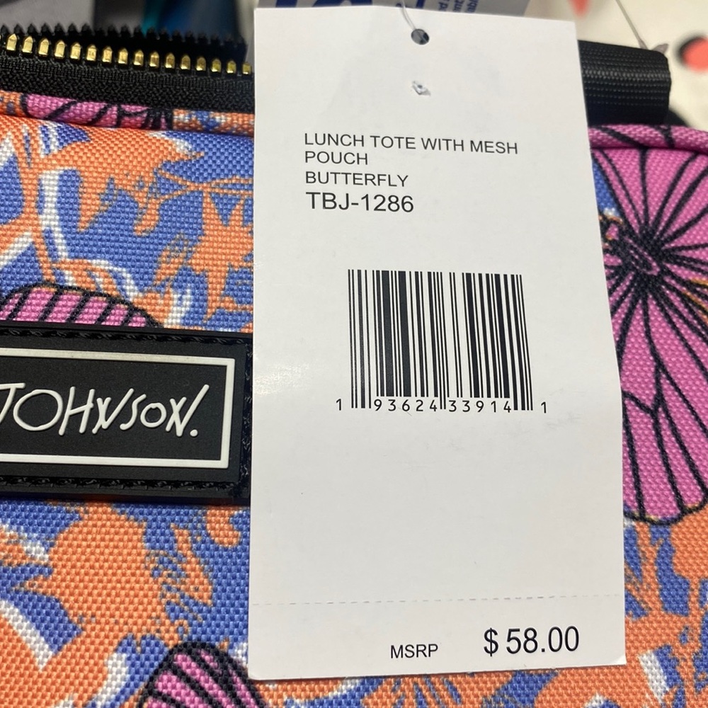 🆕Betsey Johnson Lunch tote with Mesh Pouch, Butterfly/Floral - Picture 7 of 7